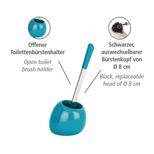 Petrolejsko modra WC ščetka Wenko Polaris Petrol-image-3