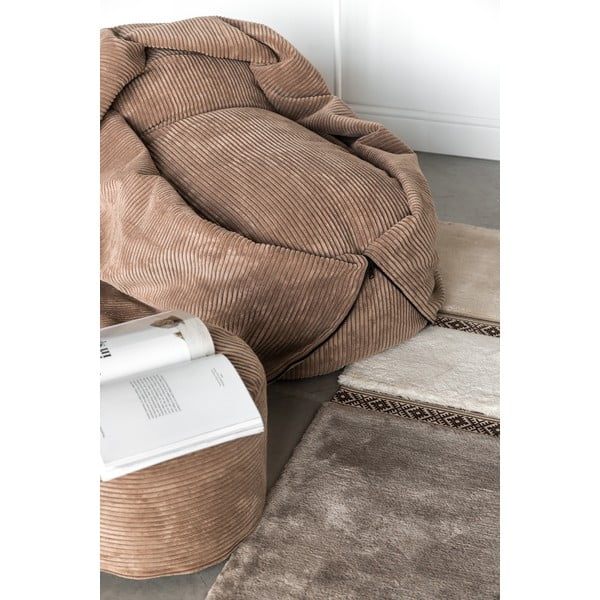 Temno siva otroška vreča za sedenje iz rebrastega žameta Cocoon 120 – SLOWDOWN-image-1