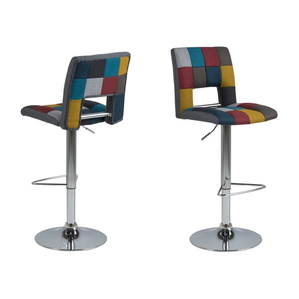 Komplet 2 barskih stolov Actona Wilma Barstool Patchwork-image-3
