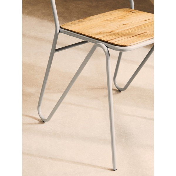 Siv/v naravni barvi jedilni stol iz masivnega bresta District – Premier Housewares-image-4