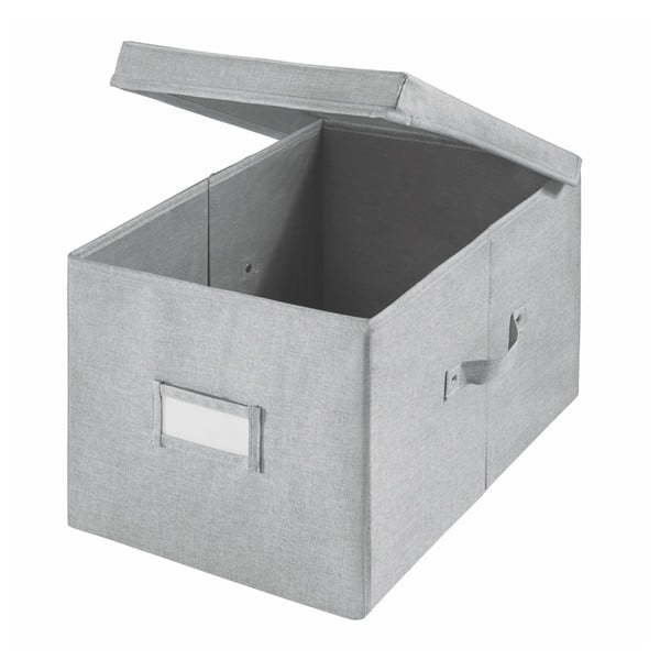 Siva škatla za shranjevanje iDesign Codi, 39 x 28 cm