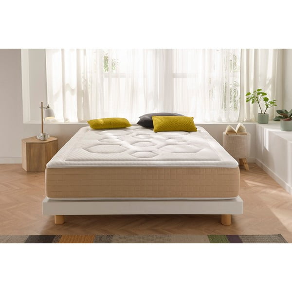 Trda/srednje trda vzmetena obojestranska termoregulacijska vzmetnica 120x200 cm  Hexaflex Bagged Springs Gel  – Moonia-image-1