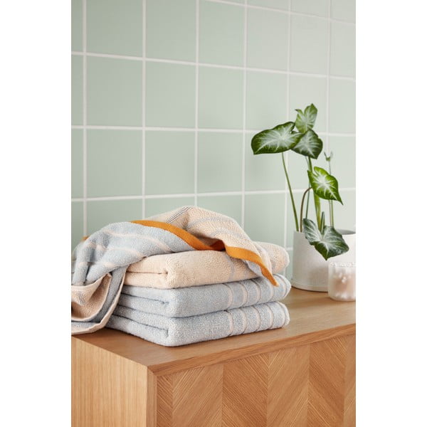 Modro-oranžna bombažna brisača Hübsch Dora, 50 x 100 cm-image-2