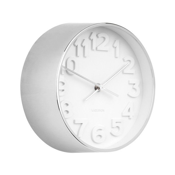 Stenska ura s srebrnimi detajli Karlsson Stout, ⌀ 22 cm-image-1