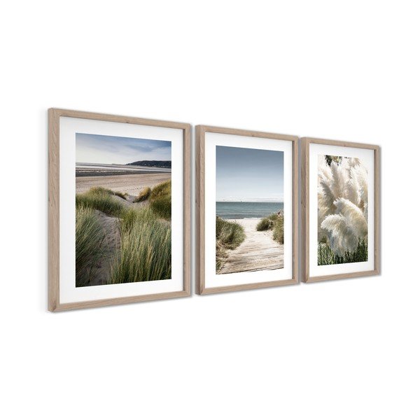 Tiskane slike v kompletu 3 ks z okvirjem 30x40 cm Tranquil – Styler-image-4