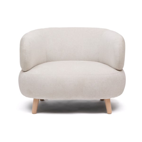 Bež fotelj iz šenilje Luisa – Kave Home-image-2