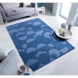 Modra volnena preproga Flair Rugs Gigi, 120 x 170 cm