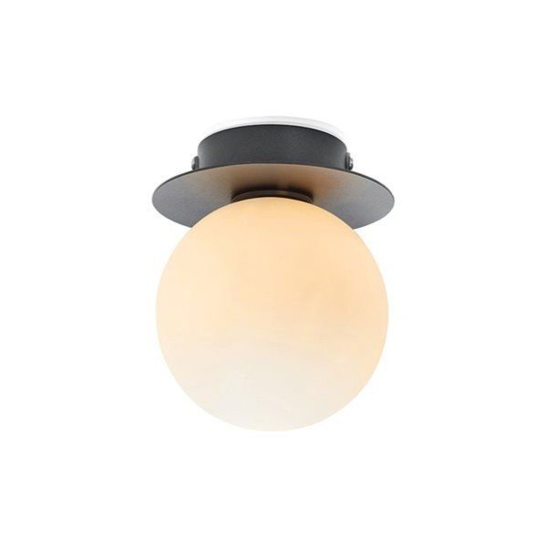 Črno-bela stropna svetilka s steklenim senčilom ø 10 cm Mini – Markslöjd