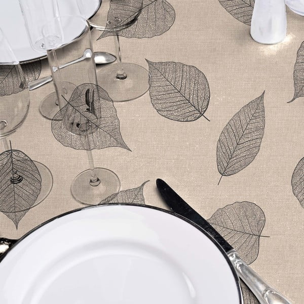 Povoščen namizni prt ø 160 cm Feuillys – douceur d'intérieur-image-1