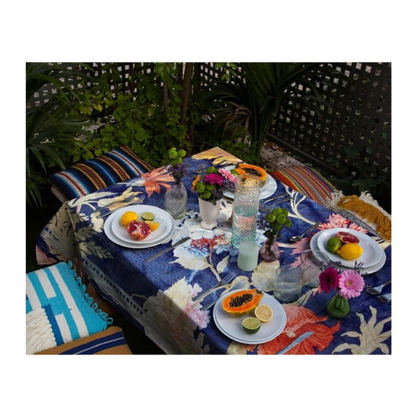 Namizni prt z mešanico lanu Madre Selva Kioto, 140 x 140 cm-image-1