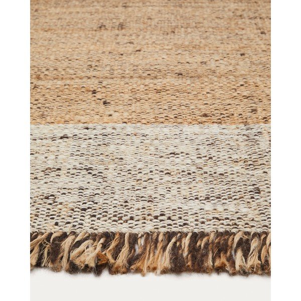 Bež obojestranska ročno tkana preproga iz jute 160x230 cm Sully – Kave Home-image-4