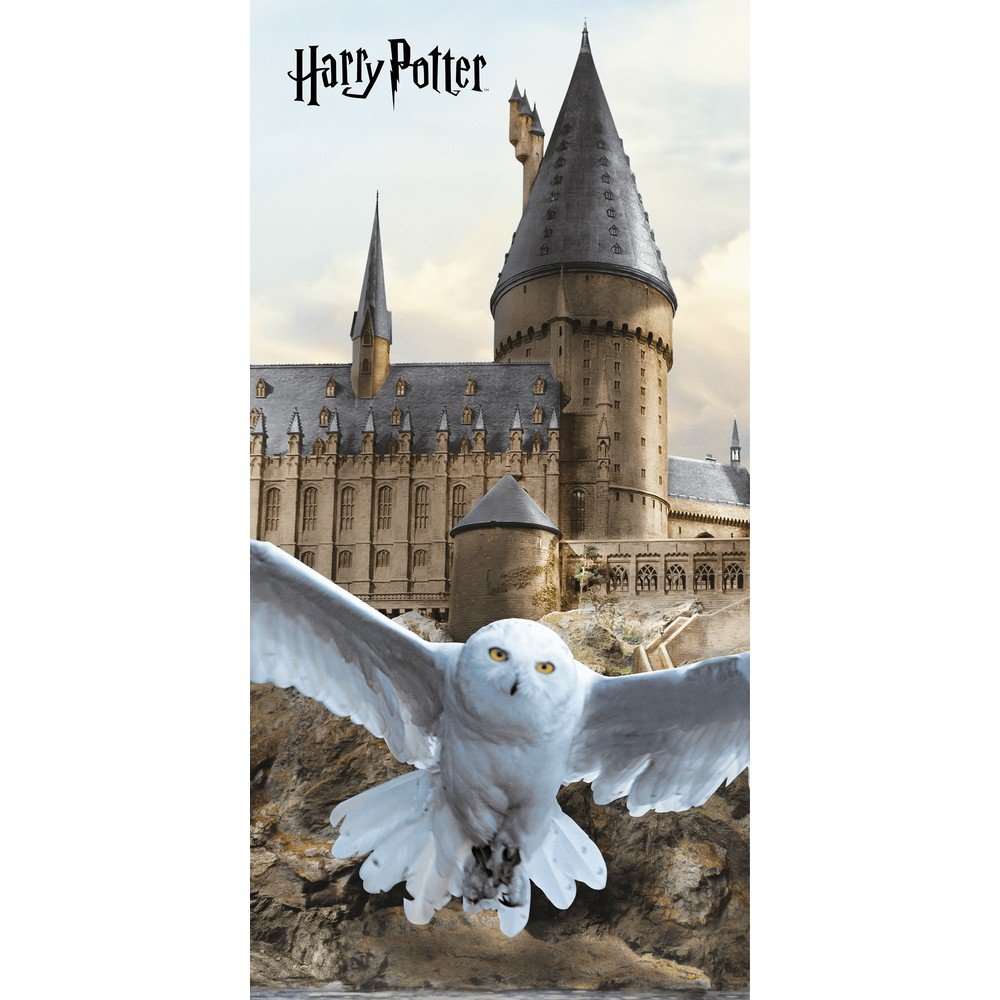 Bombažna otroška brisača 70x140 cm Harry Potter "Hedwig"