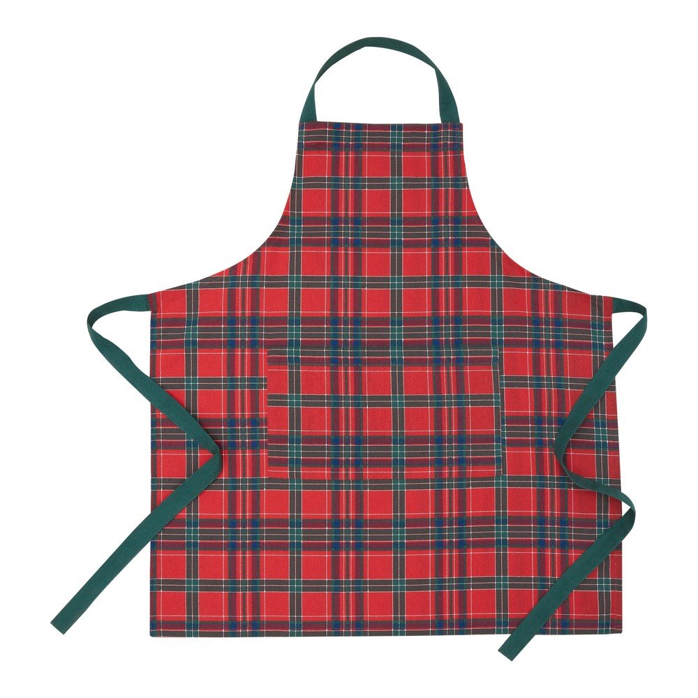 Bombažen predpasnik z božičnim motivom Christmas Tartan Check