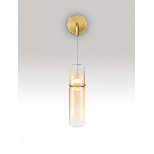 Steklena LED zatemnitvena stenska svetilka v zlati barvi Norma – Nova Luce-image-4
