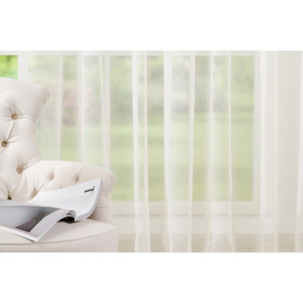 Kremno bela prosojna zavesa 300x260 cm Plano – Mendola Fabrics-image-2
