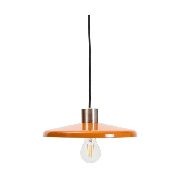 Oranžna viseča svetilka s kovinskim senčilom Nuvira – Kave Home