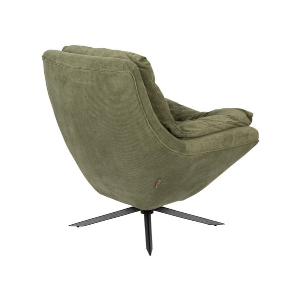 Zelen žameten fotelj Vince – Dutchbone-image-4