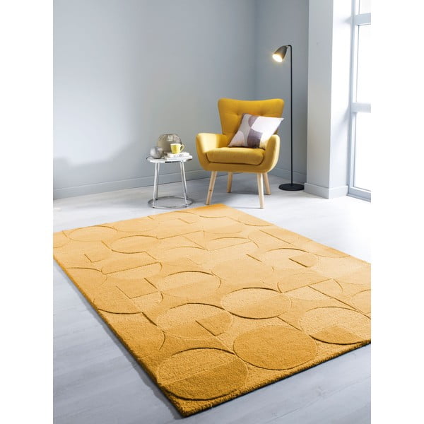 Rumena volnena preproga Flair Rugs Gigi, 200 x 290 cm-image-1