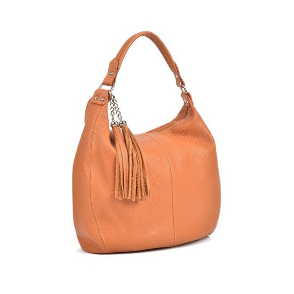 Konjak rjava usnjena torbica Sofia Cardoni Bruhna-image-4