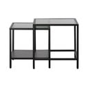 Steklene stranske mizice v kompletu 2 ks 50x50 cm Bronco – Unique Furniture
