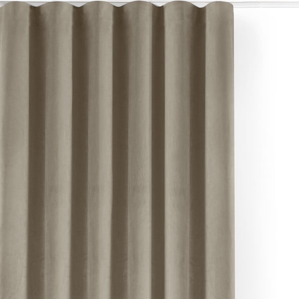 Bež žametna zavesa za delno zatemnitev 400x270 cm Velto – Filumi