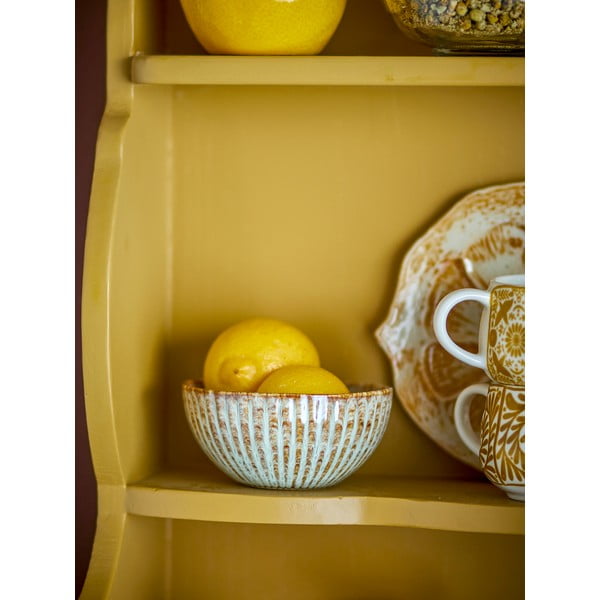 Modro-bež skledica za serviranje ali za sadje iz kamenine 200 ml Fleur – Bloomingville-image-1