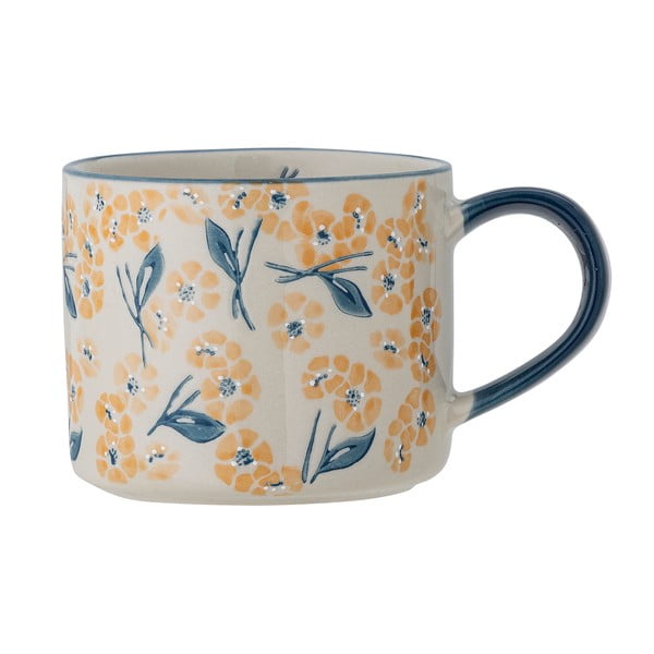 Modro-bež lončena skodelica 400 ml Myah – Bloomingville