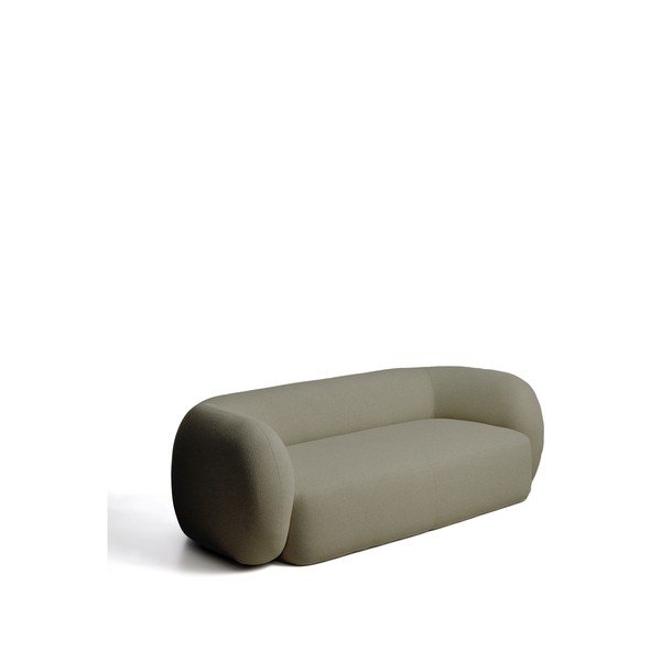 Temno zelena sedežna garnitura iz tkanine bouclé 246 cm Martina – Kave Home-image-3