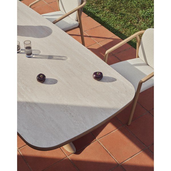 Vrtna miza s keramično ploščo 110x240 cm Mirtia – Kave Home-image-2