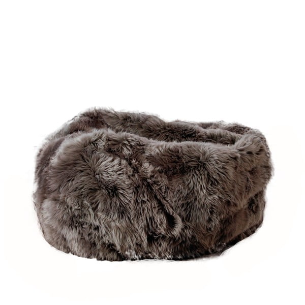 Siva vreča za sedenje iz ovčje kože Native Natural, ⌀ 110 cm