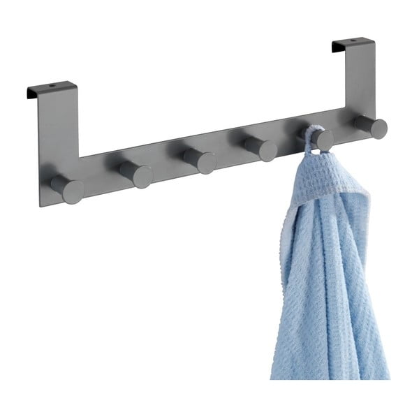 Siv kovinski obešalnik za vrata 39 cm Celano - Wenko-image-3