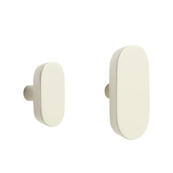 Kremno beli stenski obešalniki v kompletu 2 ks iz masivne bukve Arely – Kave Home