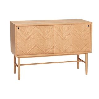 Komoda iz hrastovega lesa Hübsch Herringbone, višina 70 cm