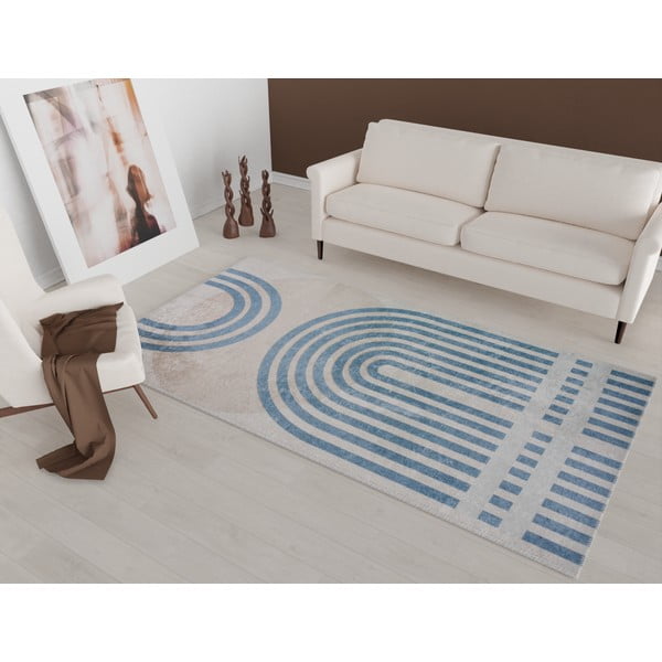 Modro-siva preproga 180x120 cm - Vitaus-image-1