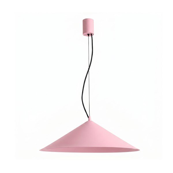 Rožnata kovinska LED viseča svetilka ø 50 cm FINT – Thoro