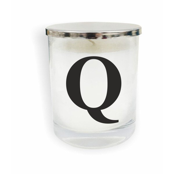 Bela in črna sveča Severna Karolina Skandinavski Home Decors Monogram Glass Candle Q