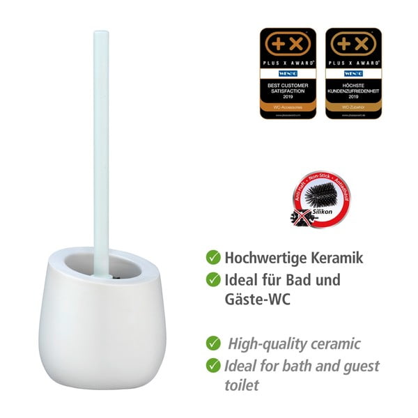 Bela keramična straniščna krtača Wenko Badi-image-4