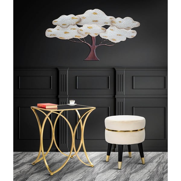 Kremno bel žameten tabure Paris – Mauro Ferretti-image-1