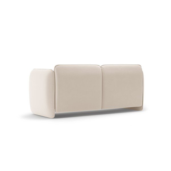 Kremno bela žametna sedežna garnitura 168 cm Georgia – Micadoni -image-3