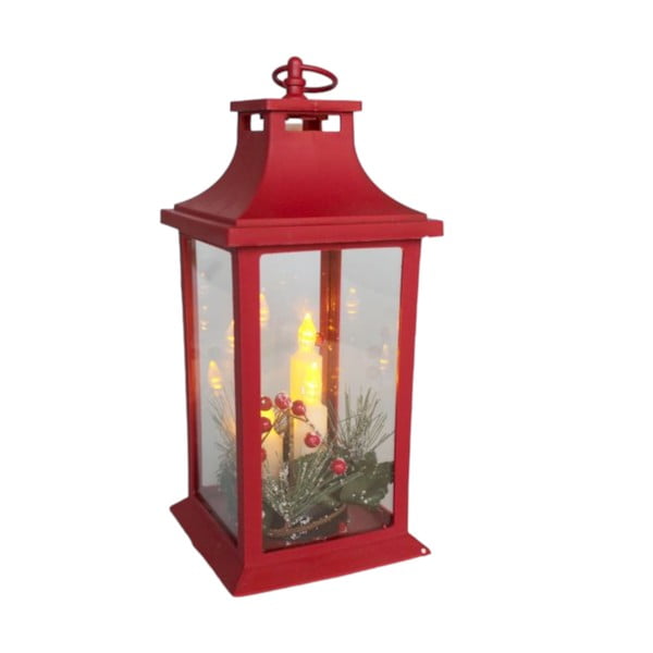Rdeča LED lanterna (višina 32 cm) – Dakls
