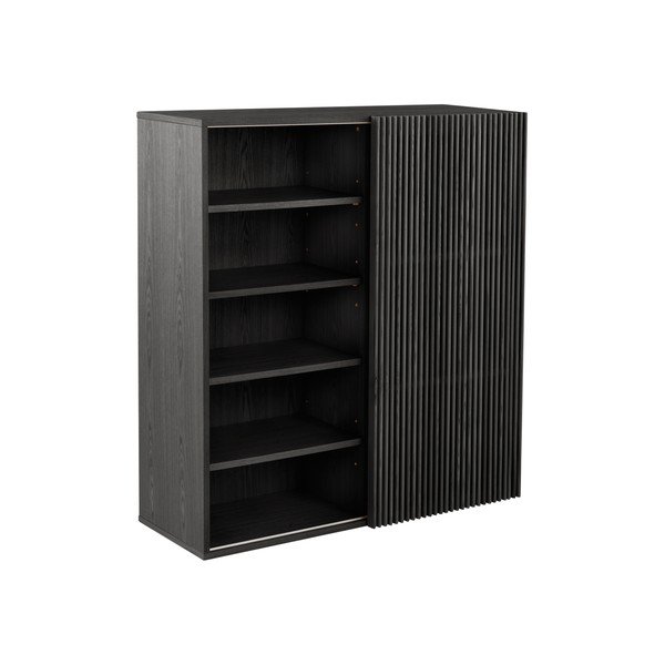 Črn set za hodnik v jesenovem dekorju 110x120x40 cm Sion – Jotex