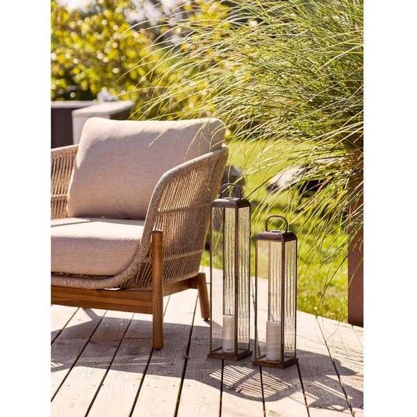 Kovinska/steklena lanterna (višina 49 cm) Herslev – House Nordic-image-1