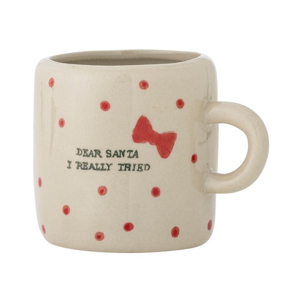 Bež lončena skodelica z božičnim motivom 250 ml Christy – Bloomingville