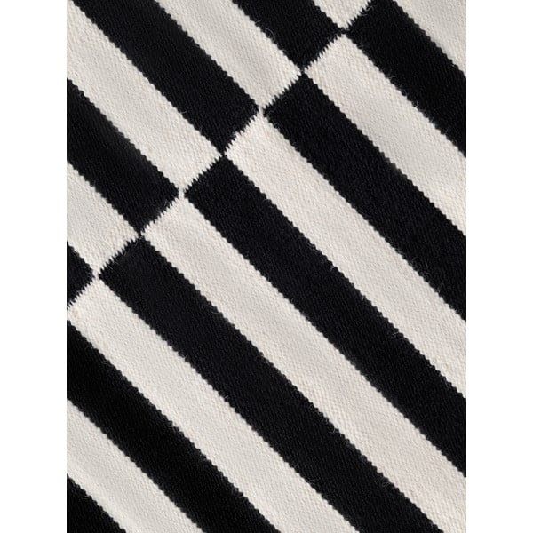 Črn/bel obojestranski ročno tkan volnen tekač 80x200 cm Donna – Hanse Home-image-4