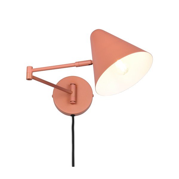 Oranžna stenska svetilka z upogljivo konstrukcijo z vtikačem ø 15 cm Cosima – Trio-image-4