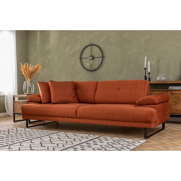 Oranžna sedežna garnitura 239 cm Mustang – Balcab Home-image-4