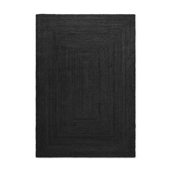 Črna obojestranska/ročno tkana preproga iz jute 200x300 cm Juno – Hanse Home-image-4