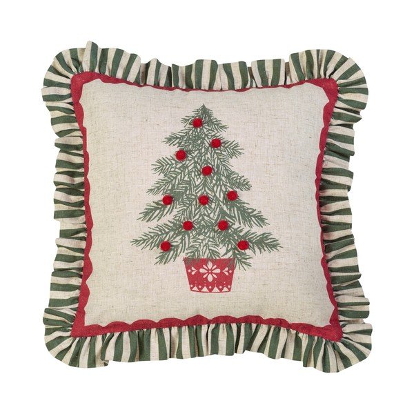 Okrasna blazina z božičnim motivom 45x45 cm Frilled Christmas Tree – Catherine Lansfield
