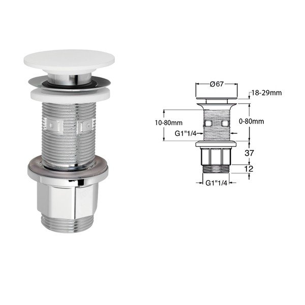 Zgornji del sifona za umivalnik Impala – Sapho-image-2
