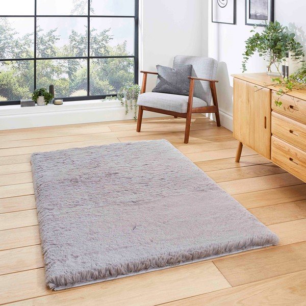 Siva preproga 60x120 cm Super Teddy – Think Rugs-image-2